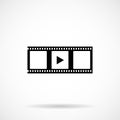 Video icon movie filmstrip