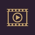 The video icon. Play and player, movie, cinema symbol. Flat Royalty Free Stock Photo