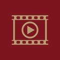 The video icon. Play and player, movie, cinema symbol. Flat Royalty Free Stock Photo