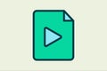 Video icon. icon related to UI elements. suitable for web site, app, user interfaces,element, printable etc. flat line icon style Royalty Free Stock Photo