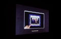 Video Installation by Alessandra Ferrini titled Gaddafi in Rome: Anatomy of a Friendship exposed at the Central Pavilion during Royalty Free Stock Photo