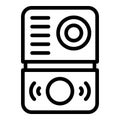 Video intercom accessories icon outline vector. Alarm panel