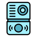 Video intercom accessories icon vector flat