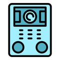 Video intercom doorbell icon vector flat Royalty Free Stock Photo