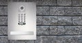 Video intercom in the entry of a house. Copy Space Royalty Free Stock Photo