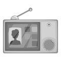 Video intercom icon monochrome Royalty Free Stock Photo