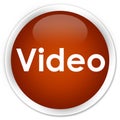 Video premium brown round button