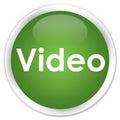 Video premium soft green round button