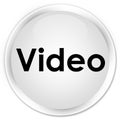 Video premium white round button