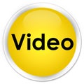 Video premium yellow round button
