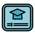 Video lesson icon vector flat Royalty Free Stock Photo