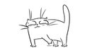 Treading cat animation