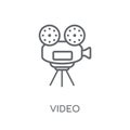 Video linear icon. Modern outline Video logo concept on white ba