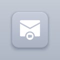 Video mail, media mail button, best vector Royalty Free Stock Photo
