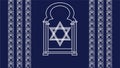 Video for major Jewish holiday Rosh Hashanah, the New Year. The window of the synagogue with Star of David.