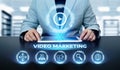 Video Marketing Advertising Businesss Internet Network Technology Concept Royalty Free Stock Photo