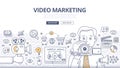 Video Marketing Doodle Concept Royalty Free Stock Photo