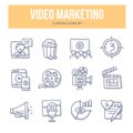 Video Marketing Doodle Icons