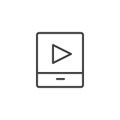Video media player outline icon Royalty Free Stock Photo