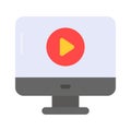 Video media player vector design, video marketing icon for premium use Royalty Free Stock Photo