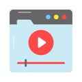 Video media player vector design, video marketing icon for premium use Royalty Free Stock Photo