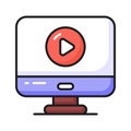 Video media player vector design, video marketing icon for premium use Royalty Free Stock Photo