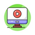 Video media player vector design, video marketing icon for premium use Royalty Free Stock Photo