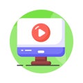 Video media player vector design, video marketing icon for premium use Royalty Free Stock Photo