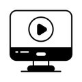 Video media player vector design, video marketing icon for premium use Royalty Free Stock Photo