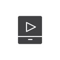 Video media player vector icon Royalty Free Stock Photo