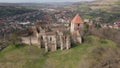 Video of a medieval keep on top of the hill.