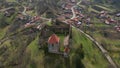 Video of a medieval keep on top of the hill.