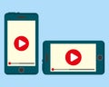 Video On Mobile Devices. EPS10 Vector Illustration