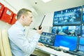 Video monitoring surveillance security system Royalty Free Stock Photo