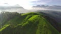 video of Mount Pangradinan from above using a drone