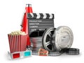 Video, movie, cinema vintage production concept. Royalty Free Stock Photo