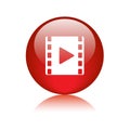 Movie video logo button Royalty Free Stock Photo