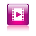 Movie video logo button Royalty Free Stock Photo