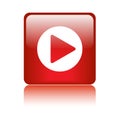 Play movie video icon button Royalty Free Stock Photo