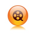 Video movie icon web button Royalty Free Stock Photo