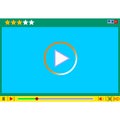 Video movie media player interface. Vector