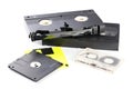 Video and music cassette tapes Royalty Free Stock Photo