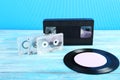 video and music cassette tapes Royalty Free Stock Photo