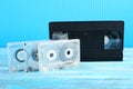 Video and music cassette tapes Royalty Free Stock Photo