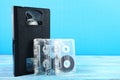Video and music cassette tapes Royalty Free Stock Photo