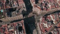 Aerial View of Busy Intersection in Barcelona, Spain