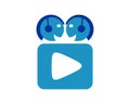 Video operator logo icon template