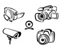 Video and photo cameras collection