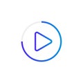 Video play button like simple replay icon.