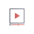 Video, play, education, online training color gradient vector icon